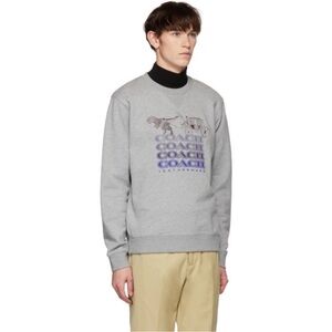 Men’s Coach Gray Sweatshirt with Graphic Design size Small, oversized fit